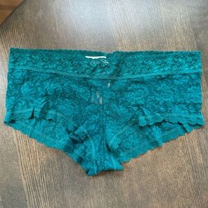 Hanky Panky 3x Hipster Panties, NWT Gorgeous Deep Teal Green